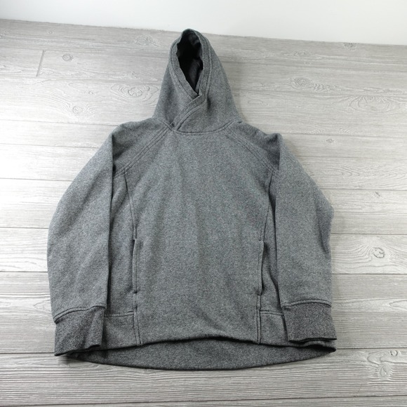 Lululemon Hoodie Womens 8 Gray Fleece Please Pullover Heathered Speckled Stretch - Picture 2 of 7